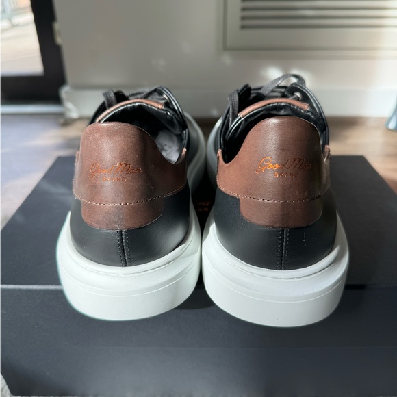 Good Man Brand Black Leather Sneakers Mens size 10 - Picture 5 of 9